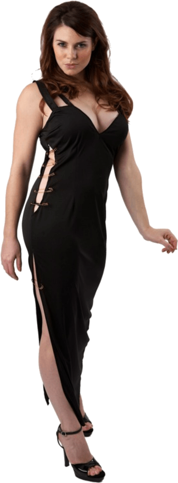 Liz Hurley Safety Pin Premiere Dress - Liz Hurley Safety Pin Dress Fancy Dress (600x951), Png Download