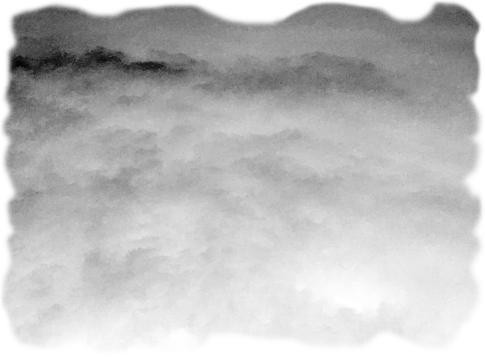 Cloudy Ball - Monochrome (1716x1346), Png Download