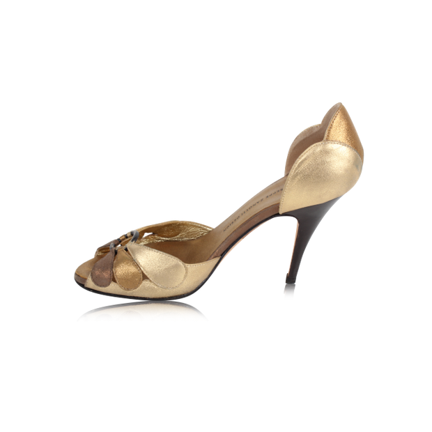 Giuseppe Zanotti Gold Sandals - Sandal (620x620), Png Download