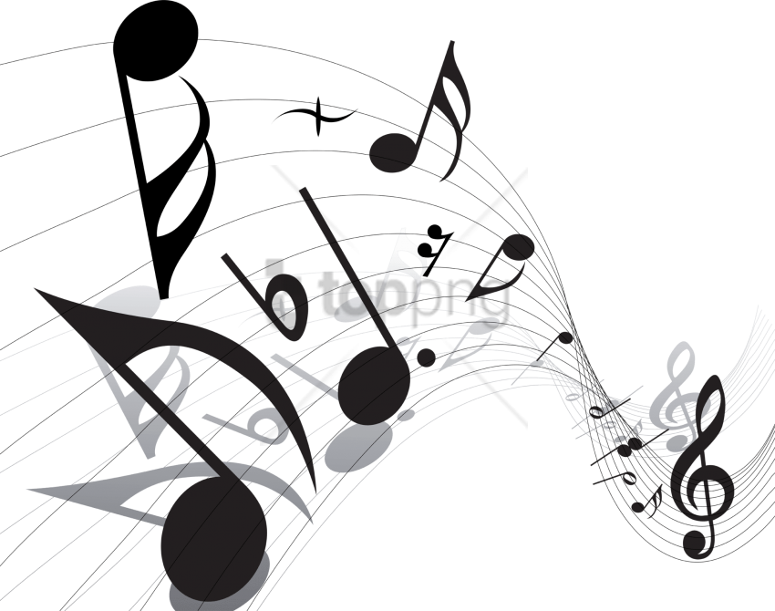 Free Png Color Music Notes Png Png Image With Transparent - Transparent Background Music Notes Png (850x670), Png Download
