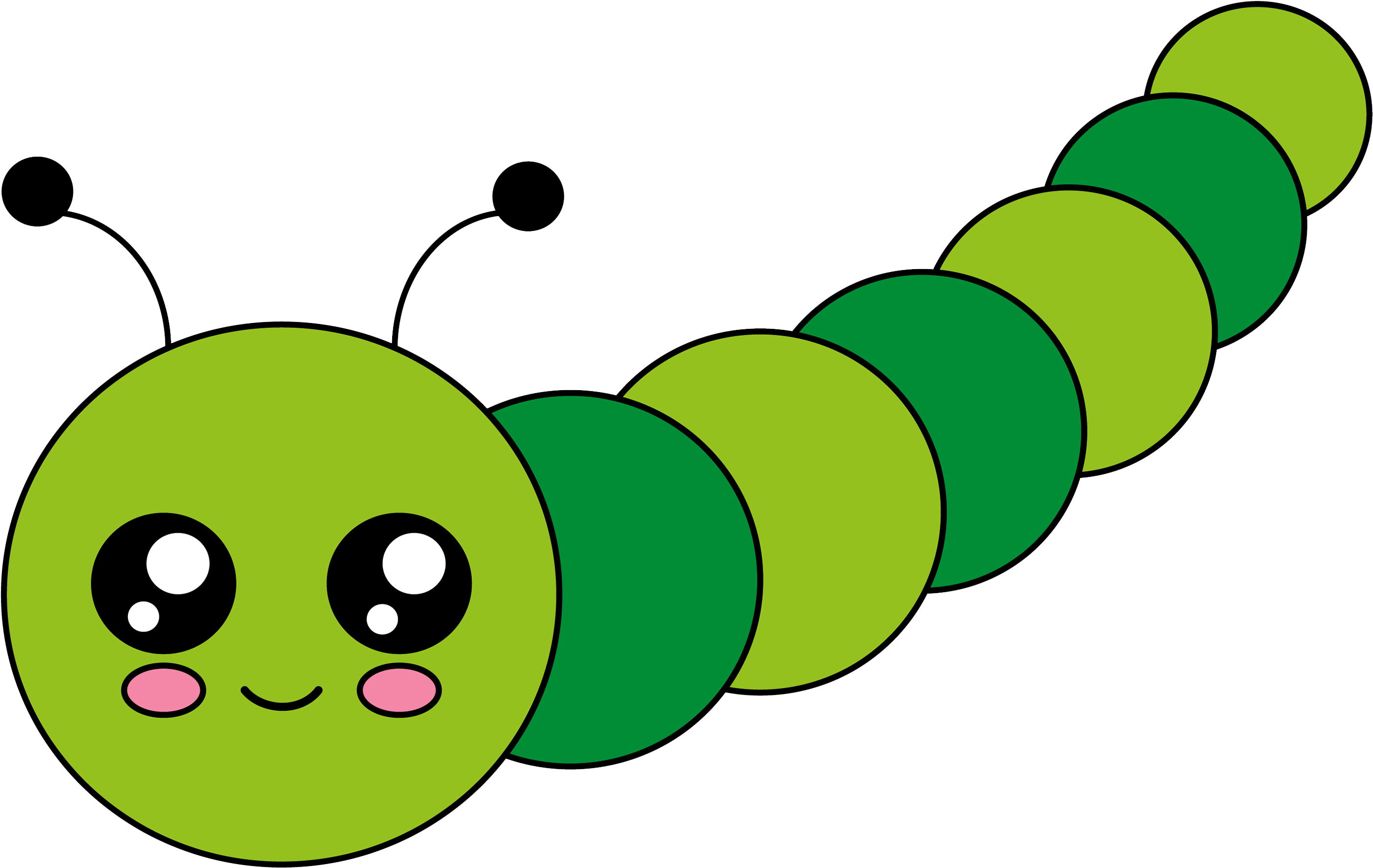 Cute Unicorn Clouddownload Now Cute Caterpillar Cute - Cute Caterpillar Clip Art (2801x1771), Png Download