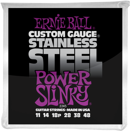 Ernie Ball Power Slinky Stainless Steel Wound Electric - Ernie Ball (600x600), Png Download