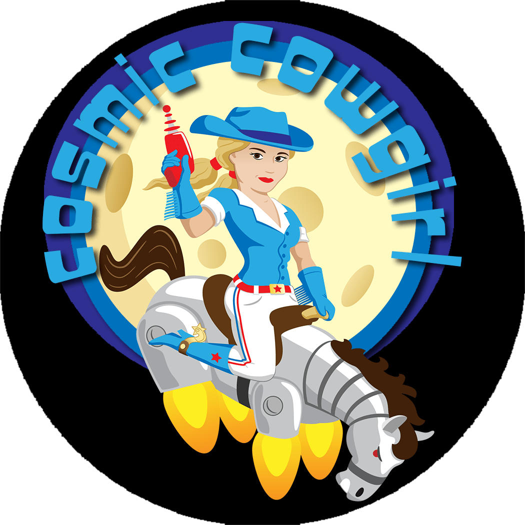 Cosmic Cowgirl - Cartoon (1050x1050), Png Download