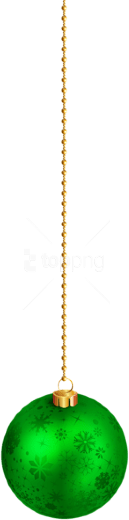 Free Png Hanging Green Christmas Ball Png - Chain (480x1767), Png Download