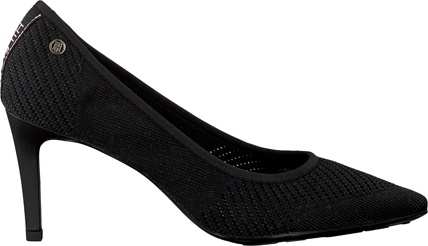 Black Tommy Hilfiger Pumps Tommy Knit Pointy Pump Womens - Basic Pump (1500x878), Png Download