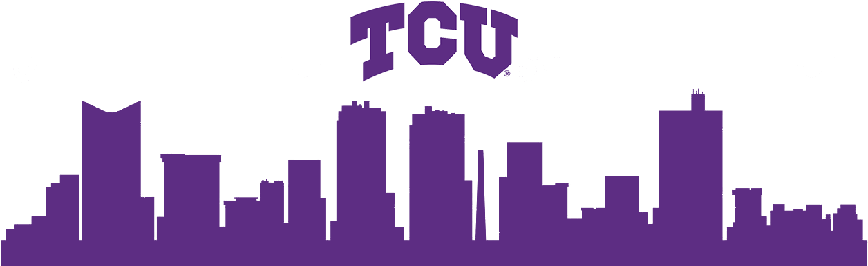Ban Tcu Fw Skyline - Fort Worth City Skyline (1255x401), Png Download