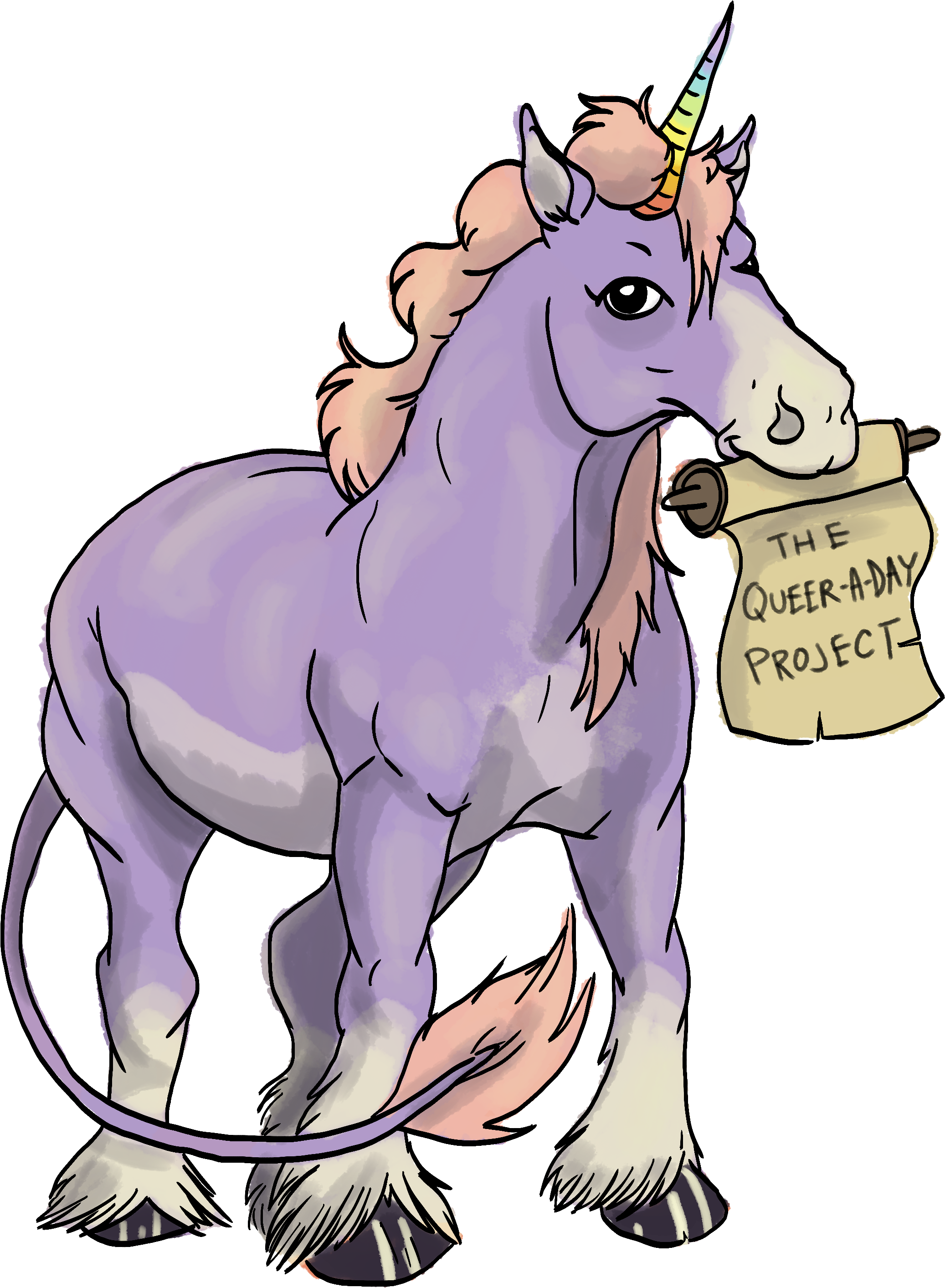 Big Gay Unicorn - Gay Unicorn Png (2275x2971), Png Download