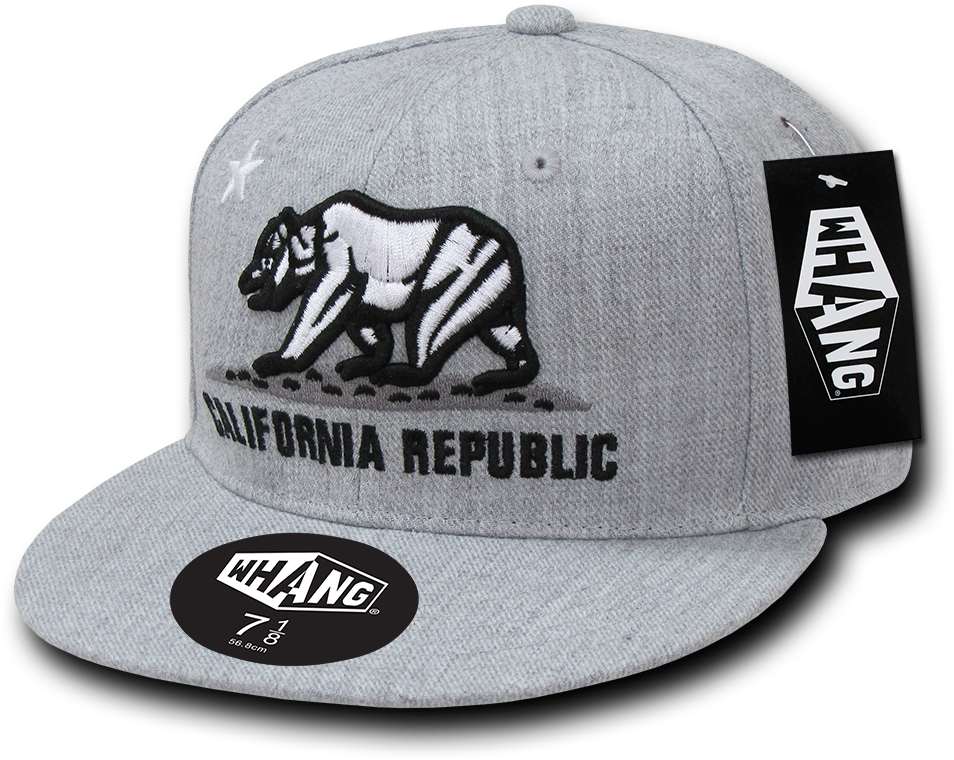 Whang California Bear Retro Fitted Baseball Cap Caps (1000x1000), Png Download