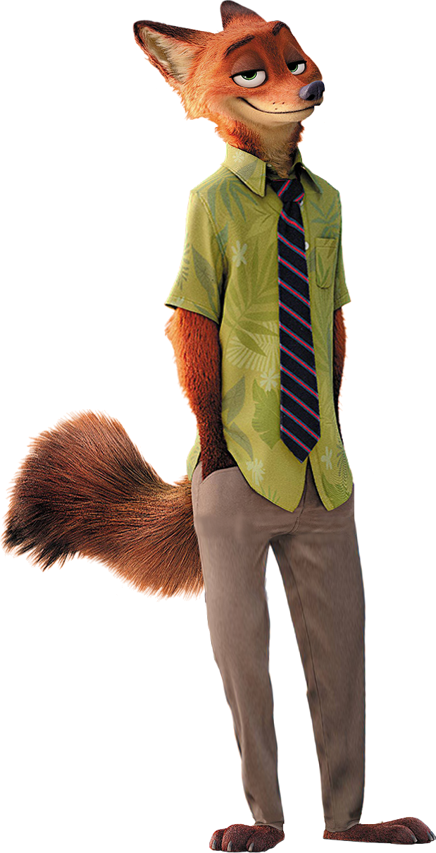 This Is Nick As A Maned Wolf - Zootropolis Characters (619x1209), Png Download