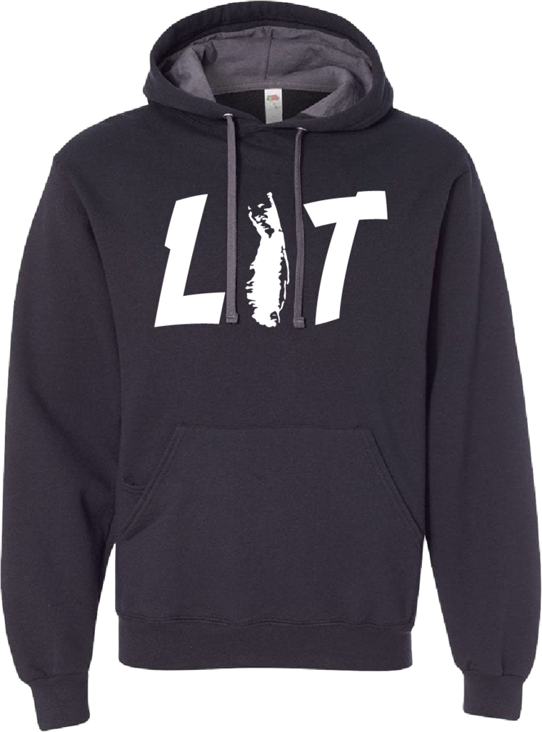 Straight Up Lit Hoodie - Damn Wide Neck Hoodie (759x1024), Png Download