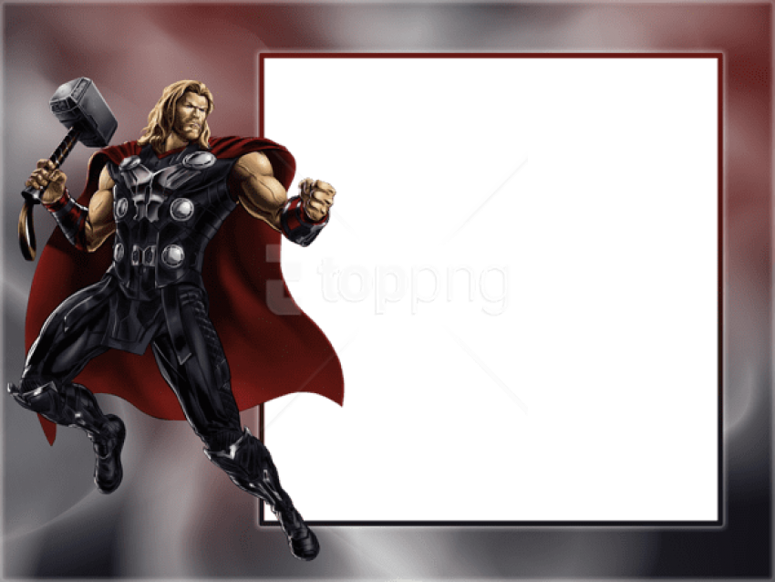 Free Png Best Stock Photos Thor Transparent Photo Frame - Thor Picture Frame (850x638), Png Download