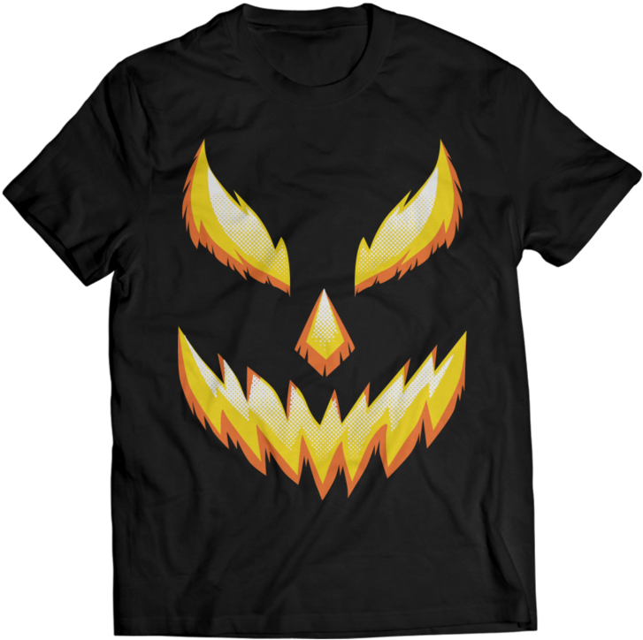 Jack O' Lantern Scary Face - Flame (740x895), Png Download