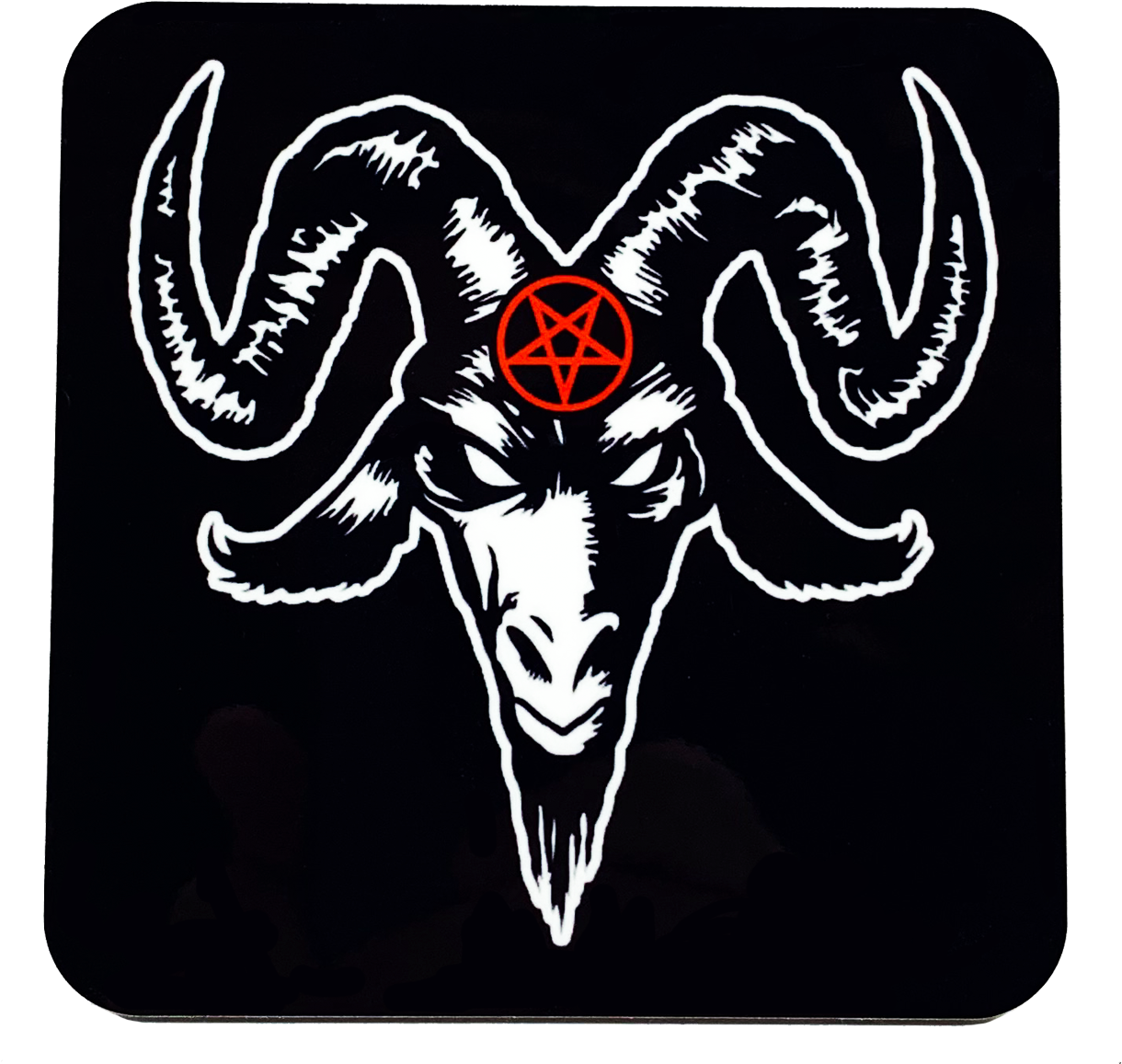 Baphomet Drink Coaster - Satanic Goat (1500x1500), Png Download