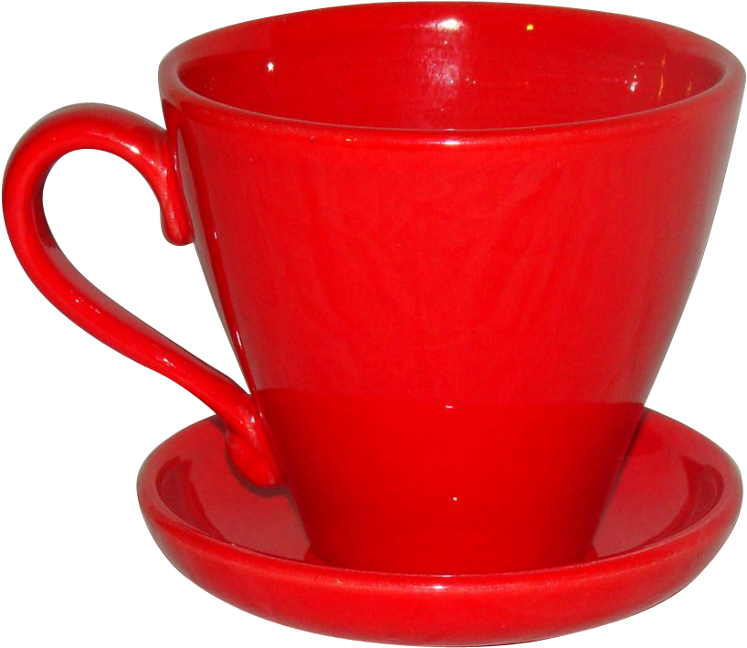 Poppytrail By Metlox Mardi Gras Red Cup & Saucer - Coffee Cup (817x817), Png Download