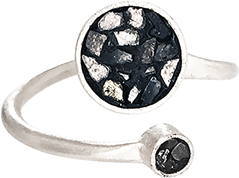 Twin Circle Ring - Platinum (2000x2000), Png Download