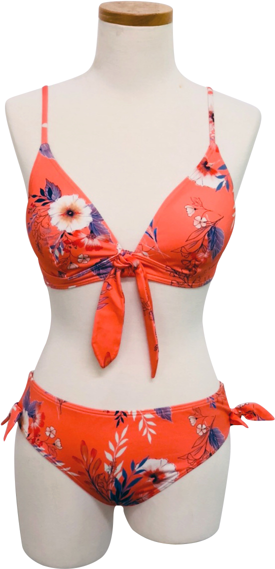 Women's Tie Front Bralette Bikini - Lingerie Top (960x1278), Png Download