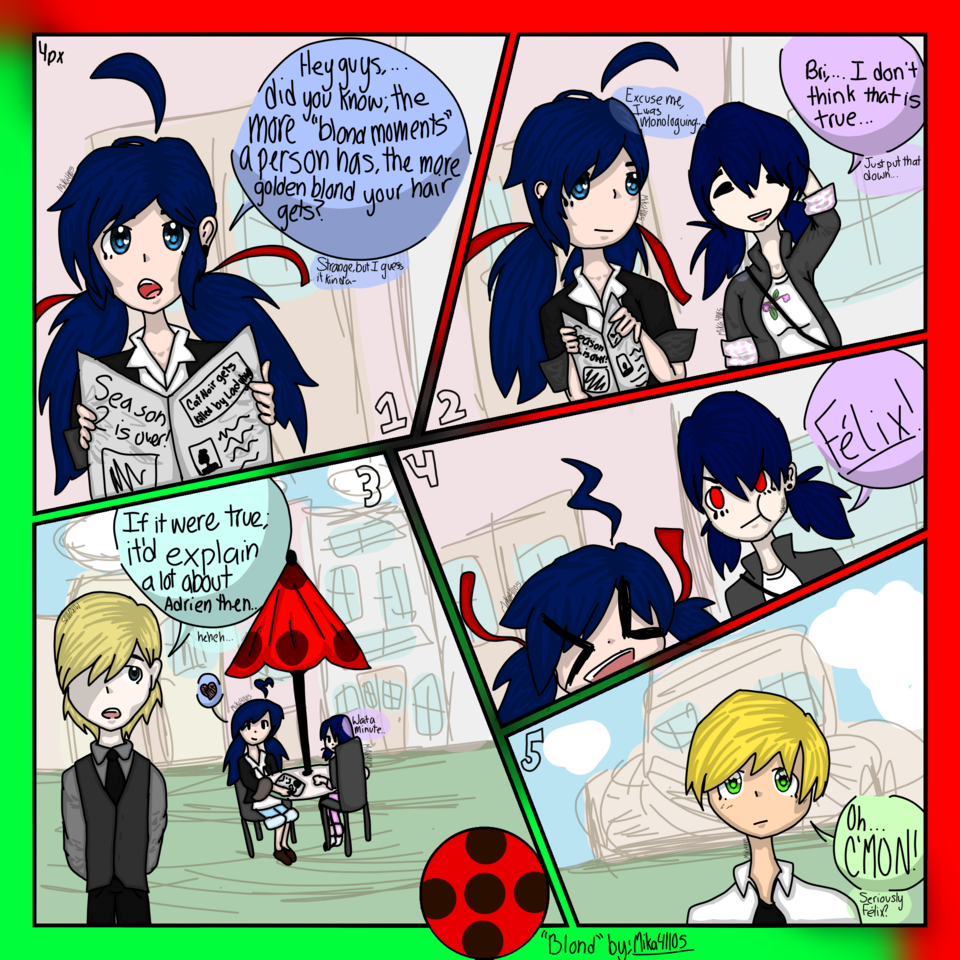 "blond" A Miraculous Ladybug Mini-comic - Cartoon (960x960), Png Download
