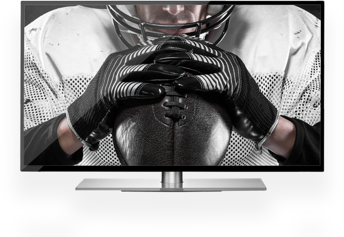 Longhorn Network On Dish Football Player Holding Ball - Led-backlit Lcd Display (829x560), Png Download