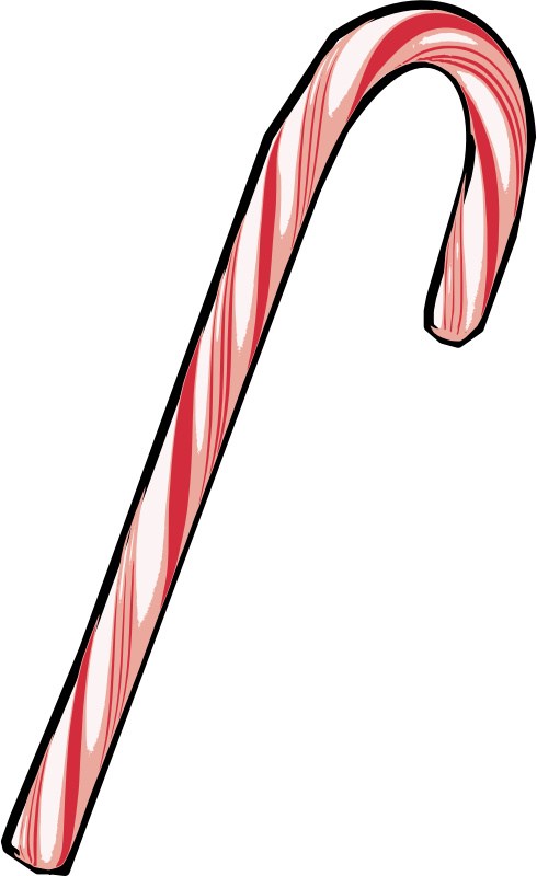 Medium Image - Candy Cane Clipart (490x800), Png Download