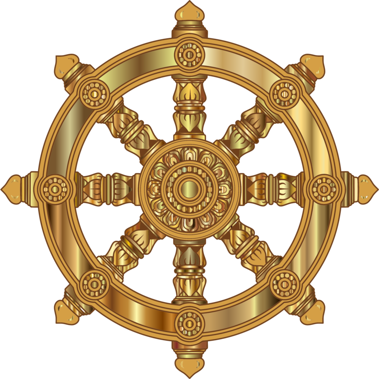 Dharma Clipart Chakra - Wheel Of Buddhism (751x750), Png Download