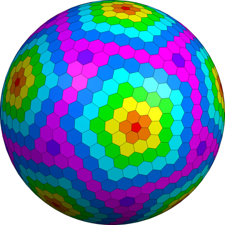 Goldberg Polyhedron 9 3 - Circle (768x768), Png Download