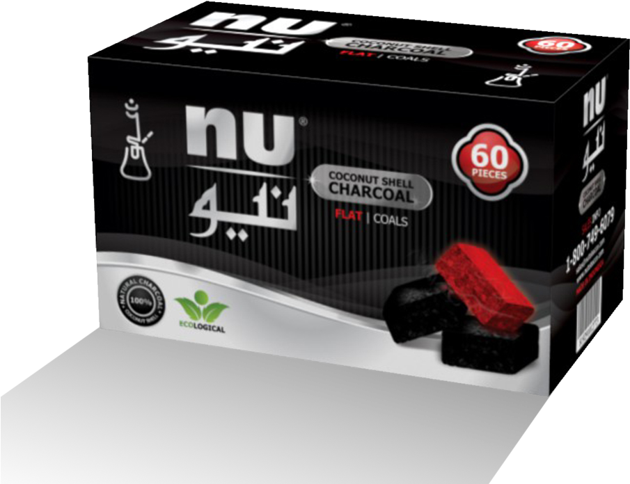 Nu Coals Pcs Hookah Charcoal Tobacco Nutobacco - Nu Charcoal (1024x838), Png Download