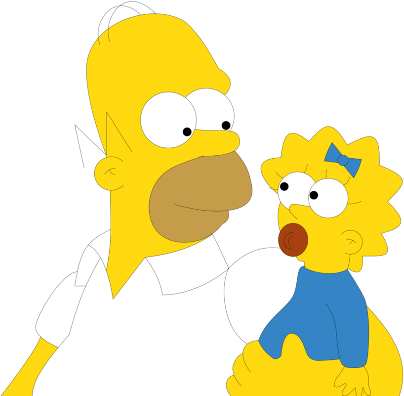 Homero Png - Imagenes De Homero Y Maggie (970x824), Png Download