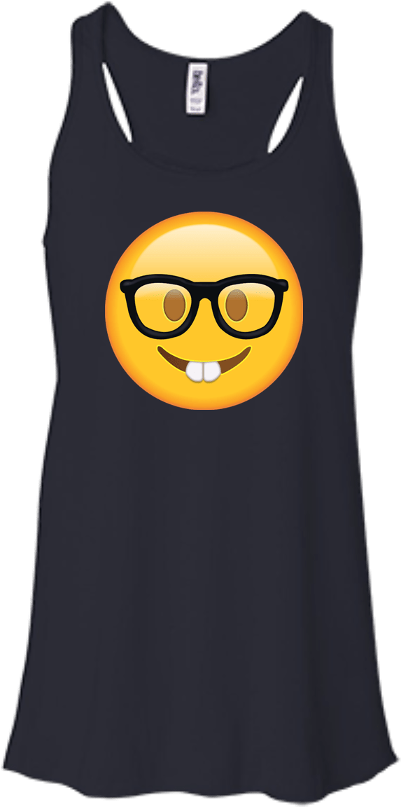 Nerd Glasses Emoji Shirt Hoodie Tank - Shirt (1155x1155), Png Download
