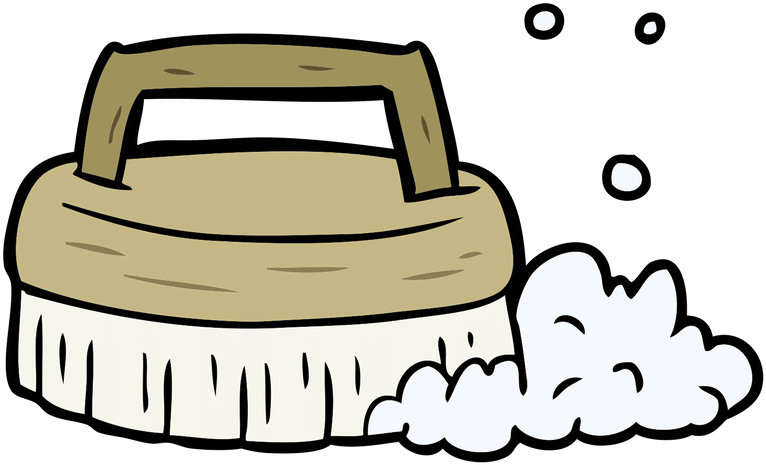 Picture Royalty Free E S L Shares - Scrubbing Brush Cartoon (800x800), Png Download