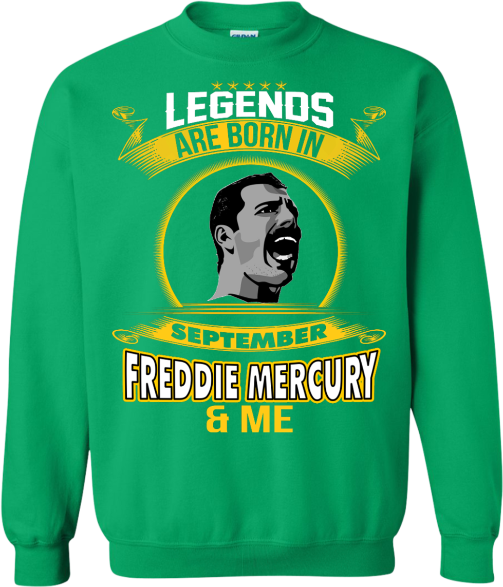 Legends Freddie Mercury - Long-sleeved T-shirt (1155x1155), Png Download