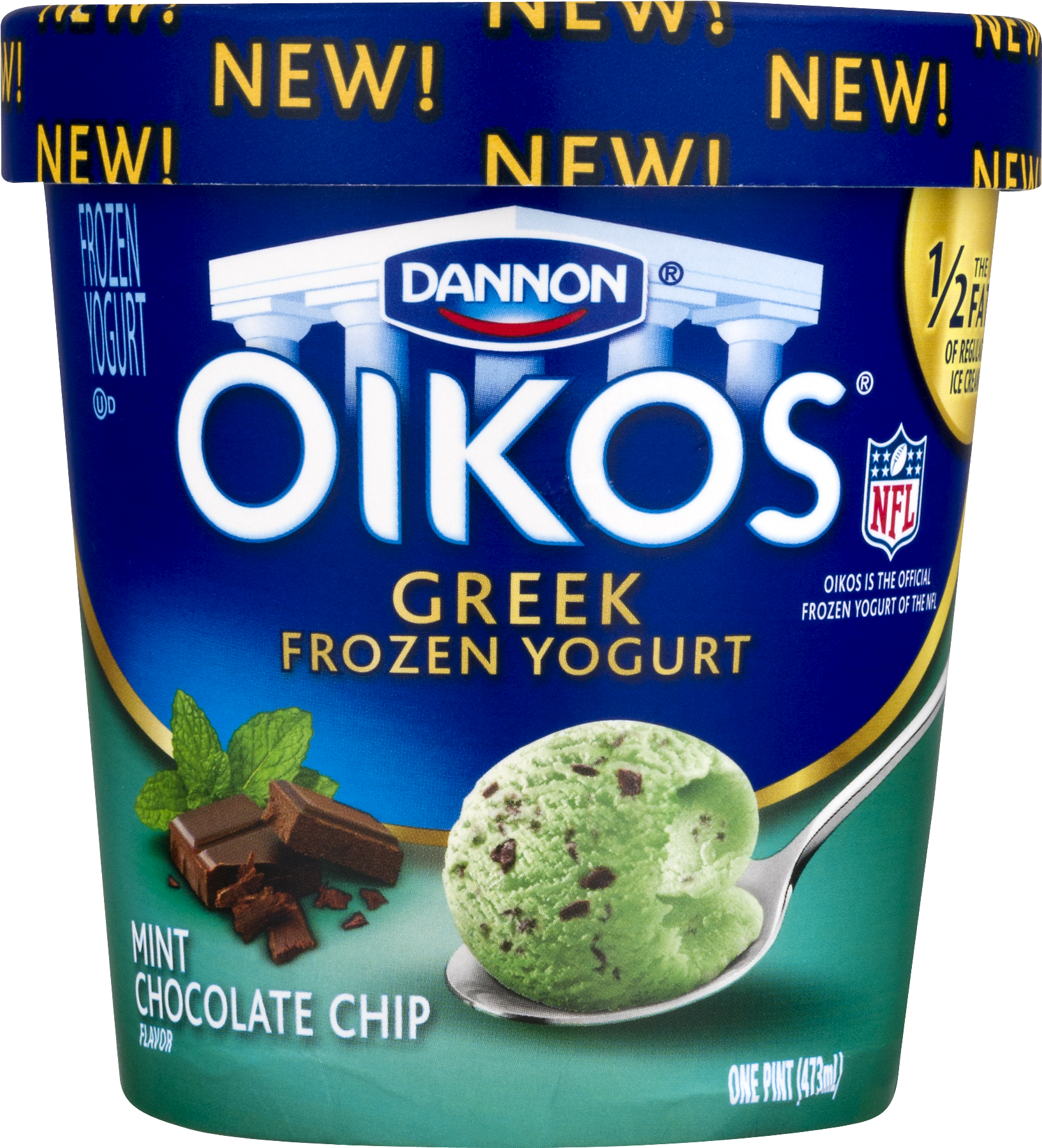 Dannon® Oikos® Mint Chocolate Chip Greek Frozen Yogurt - Dannon Salted Caramel Frozen Yogurt (1800x1800), Png Download