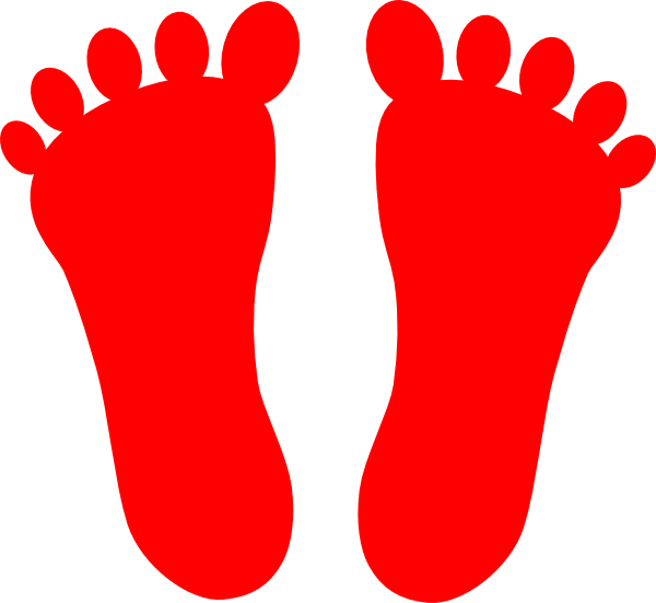 Clip Art Foot Prints (600x551), Png Download