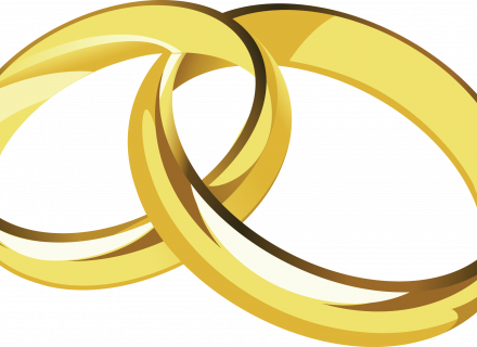 Engagement Ring Transparent Png Clip Art Image, Wedding - Wedding Rings Cartoon (440x320), Png Download