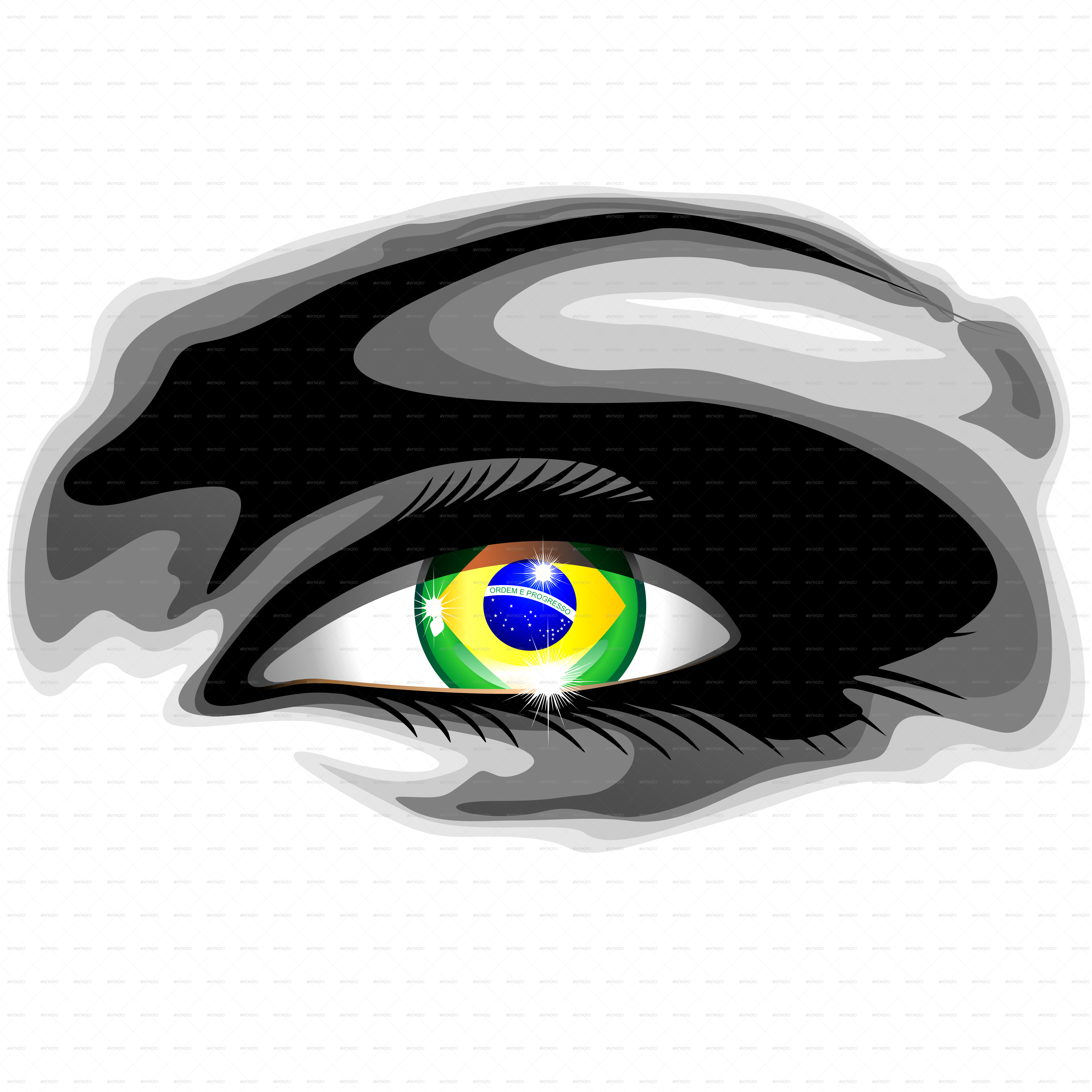 B Brazil Beautiful Girl Eye Jpg 900 - Brazil Eye (6500x6500), Png Download