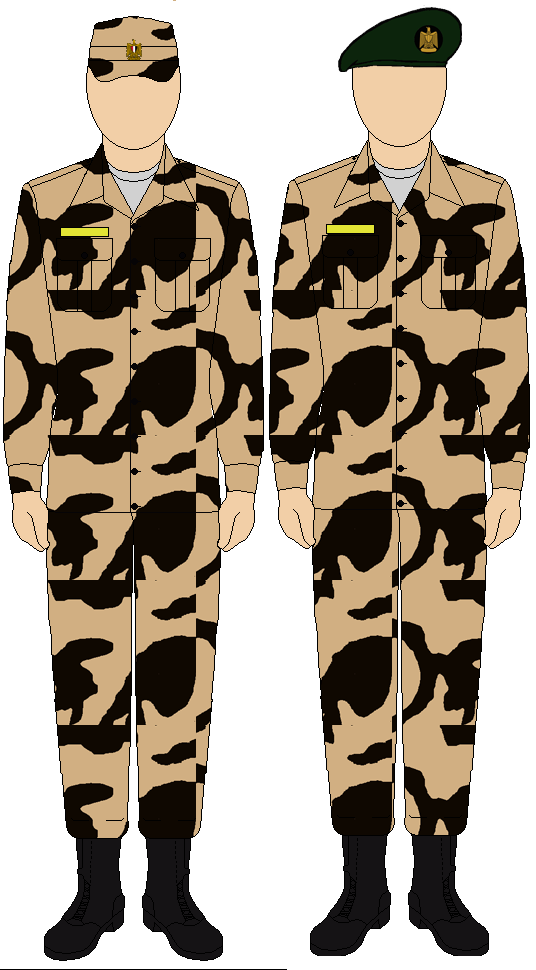 Egypt Thunderbolt Camo Uniform - Military Uniform Modern Egypt (536x970), Png Download