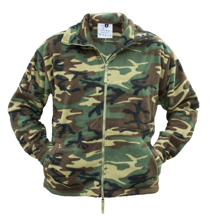 Woodland Fleece Jacket - Fleece Jacket (671x700), Png Download