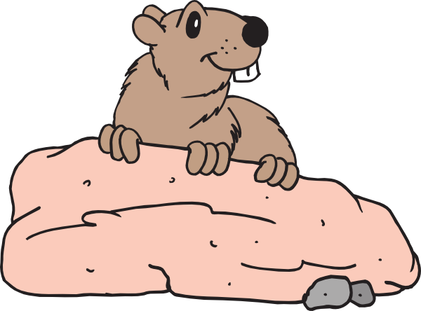 Beaver On A Rock Svg Clip Arts 600 X 444 Px (600x444), Png Download
