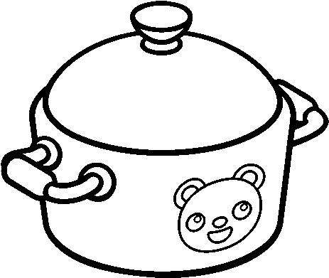 A Cooking Pot Coloring Page - Coloring Picture Of Cooking Pot (600x470), Png Download