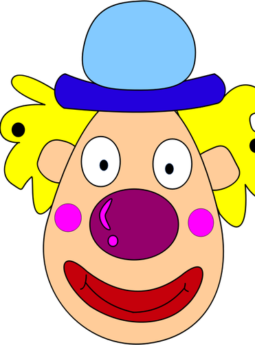 299 Evil Clown Clipart Free - Clown Face Clipart Png (371x500), Png Download