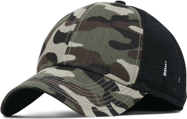 Green Camo/black - Baseball Cap (600x600), Png Download