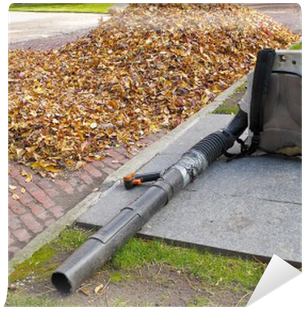 Leaf Blower Beside Pile Of Autumn Leaves Wall Mural - Autumn (400x400), Png Download