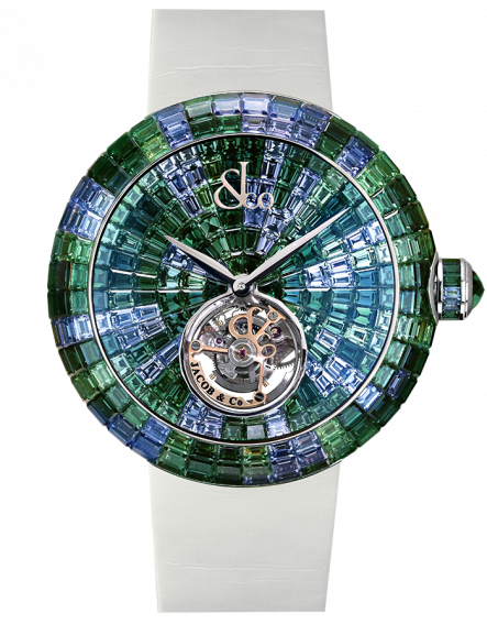Brilliant Flying Tourbillon Green Camouflage - Jacob & Co (443x567), Png Download