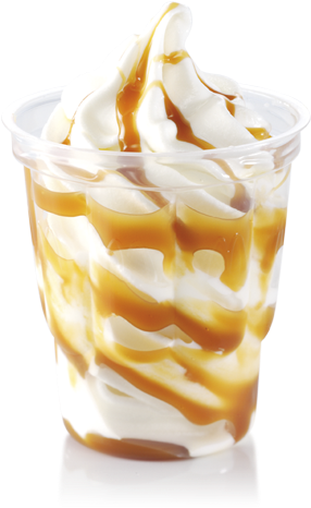 Hot Caramel Sundae - Mcdonalds Toffee Ice Cream (444x507), Png Download