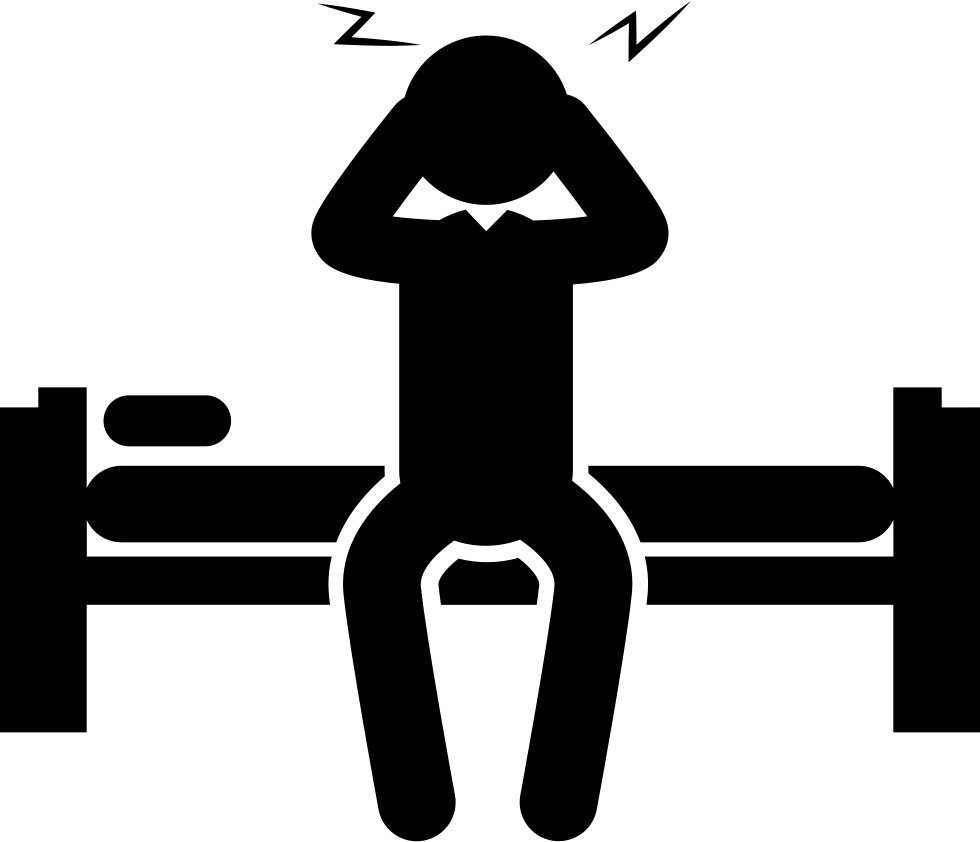 Sleepy Man Sitting On His Bed Comments - Wake Up Clip Art (980x842), Png Download