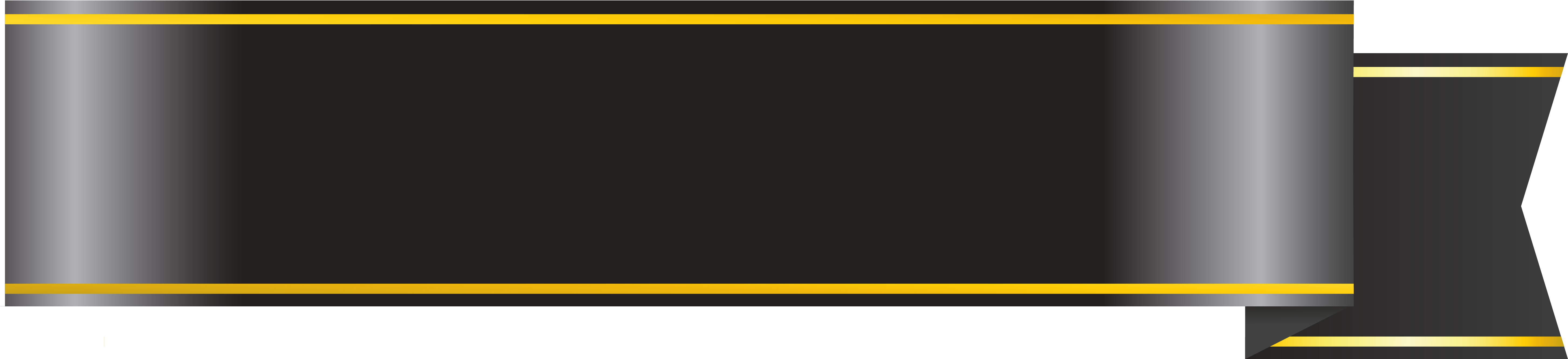 Black Banner Ribbon Png - Black Banner Png (6031x1632), Png Download
