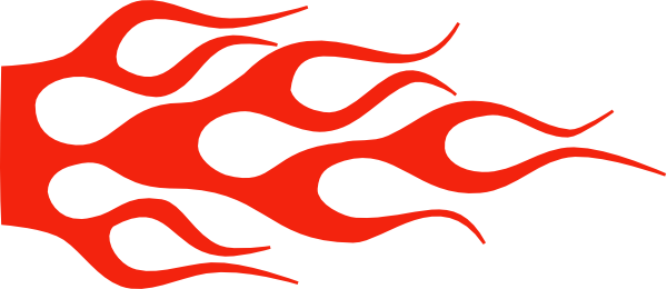 Flame Border Clip Art Clipart - Racing Flames Clip Art (600x260), Png Download