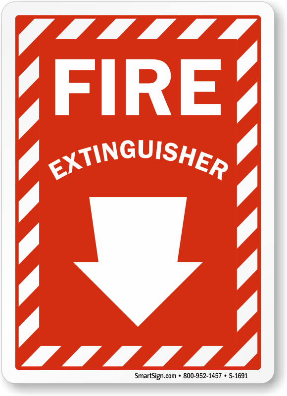 Fire Extinguisher Sign - Fire Extinguisher Sign Free (580x800), Png Download