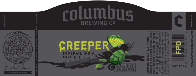 Columbus Brewing Creeper - Columbus Ipa, 6 Pack, 12 Fl Oz (823x323), Png Download