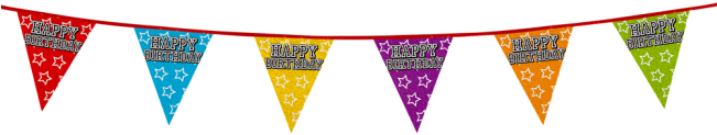 26ft Number 11 Multi Colour Penant Banner Bunting Birthday (650x650), Png Download