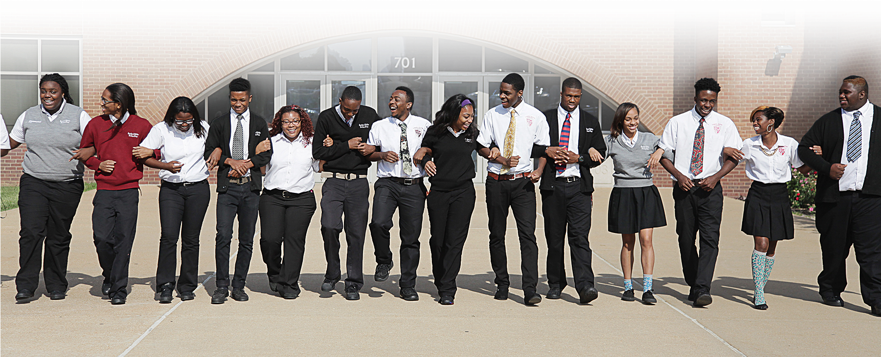 College Students Walking Png - Cardinal Ritter School Uniforms (1800x770), Png Download